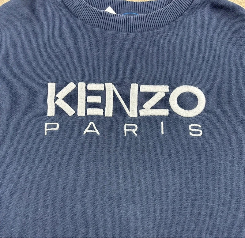 Sweat-shirt Kenzo Paris bleu marine mixte - Taille 6 ans (116 cm) – Kenzo – taille 6 ans / 116 cm 2