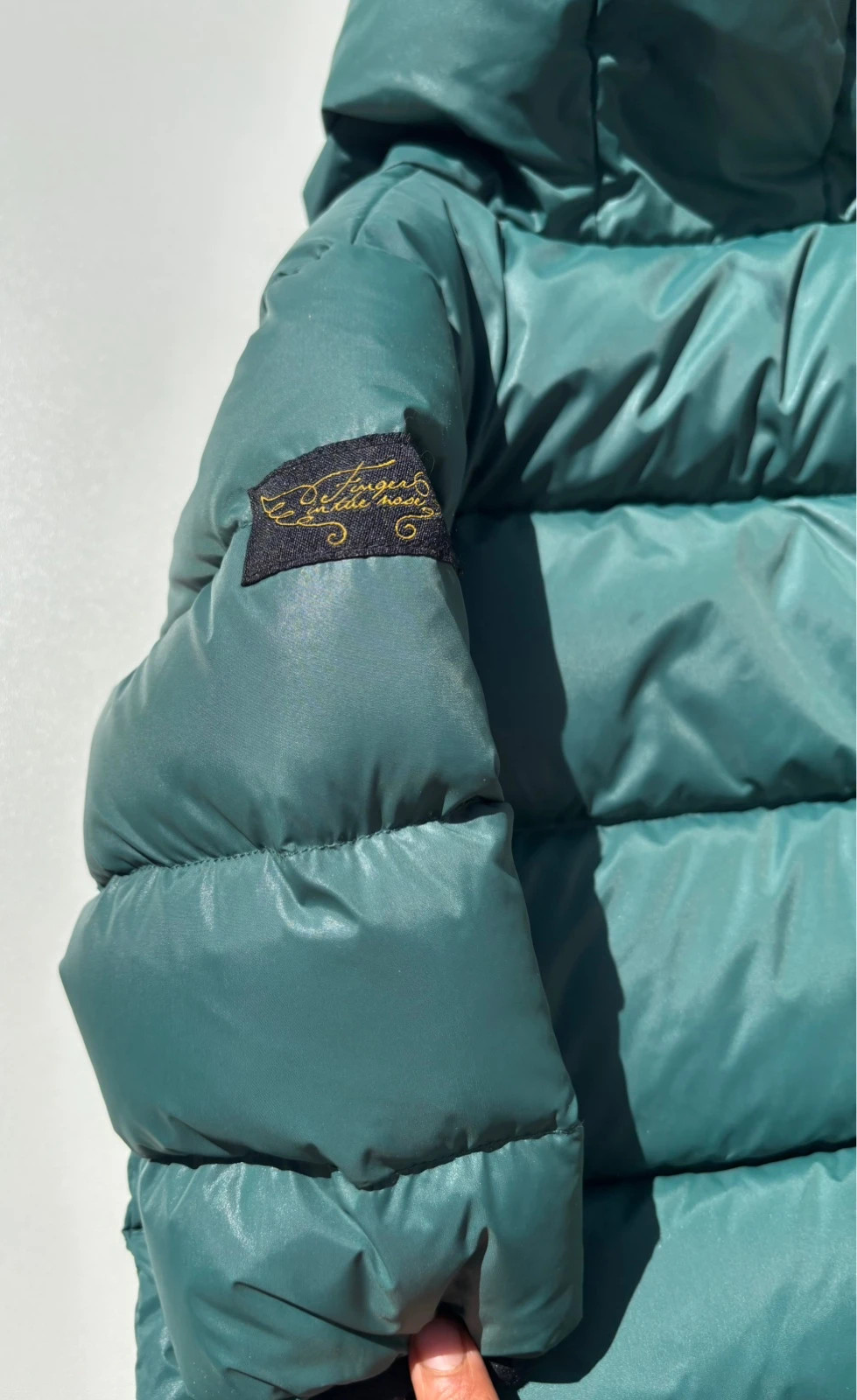 Doudoune véritable duvet Finger in the Nose - Vert sauge – Finger in the nose – taille 18-24 mois / 86 cm 3