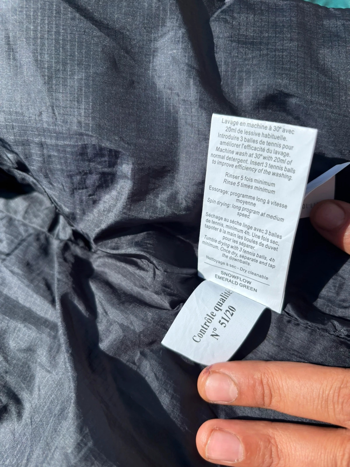 Doudoune véritable duvet Finger in the Nose - Vert sauge – Finger in the nose – taille 18-24 mois / 86 cm 4