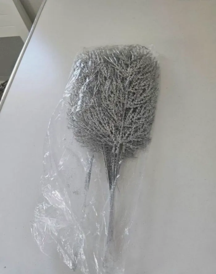 Bouquet de fleurs séchées argenté neuf – Temu 2