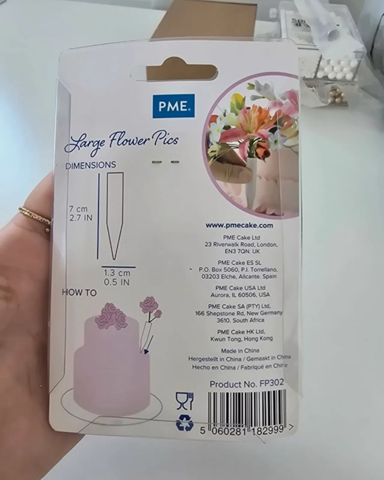 Pic fleur pour layer cake neuf PME – Pme 2