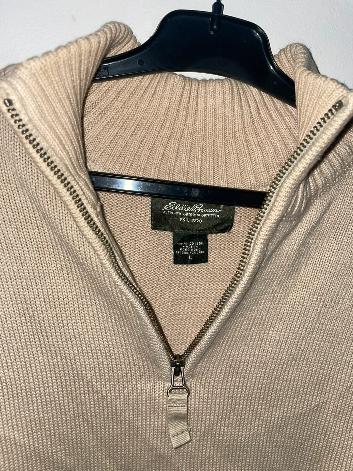 Pull quart de zip Eddie Bauer en coton – Eddie Bauer – taille L 4