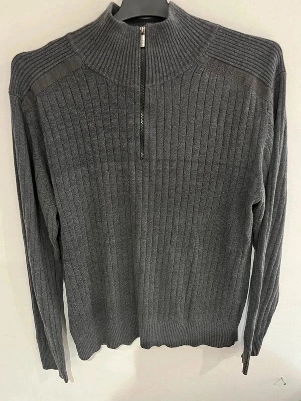 Pull Calvin Klein Jeans côtelé à col zippé