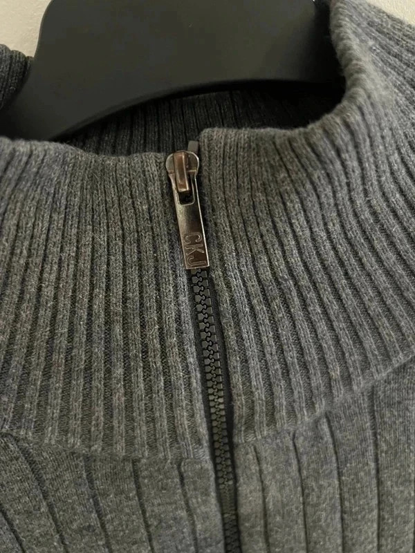 Pull Calvin Klein Jeans côtelé à col zippé – Calvin Klein – taille L 5
