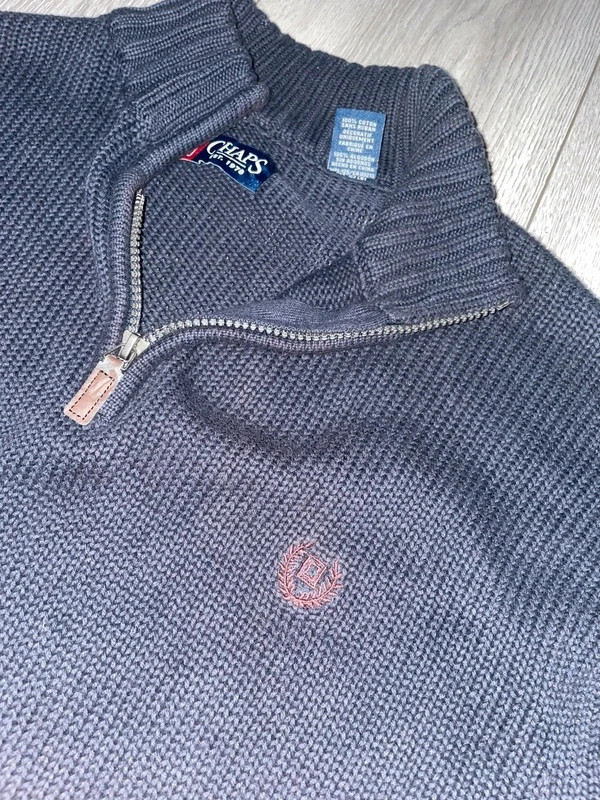 Chaps Pull à col zippé 100% Coton Taille L – CHAPS – taille L 3