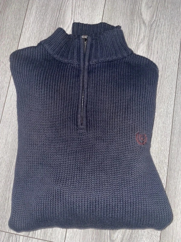 Chaps Pull à col zippé 100% Coton Taille L