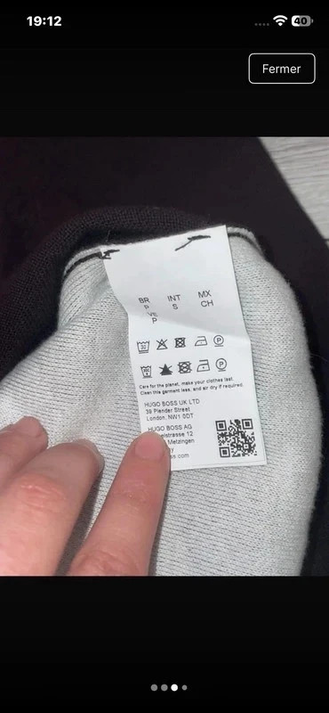 Pull BOSS en maille avec col zippé – Hugo Boss – taille S 3