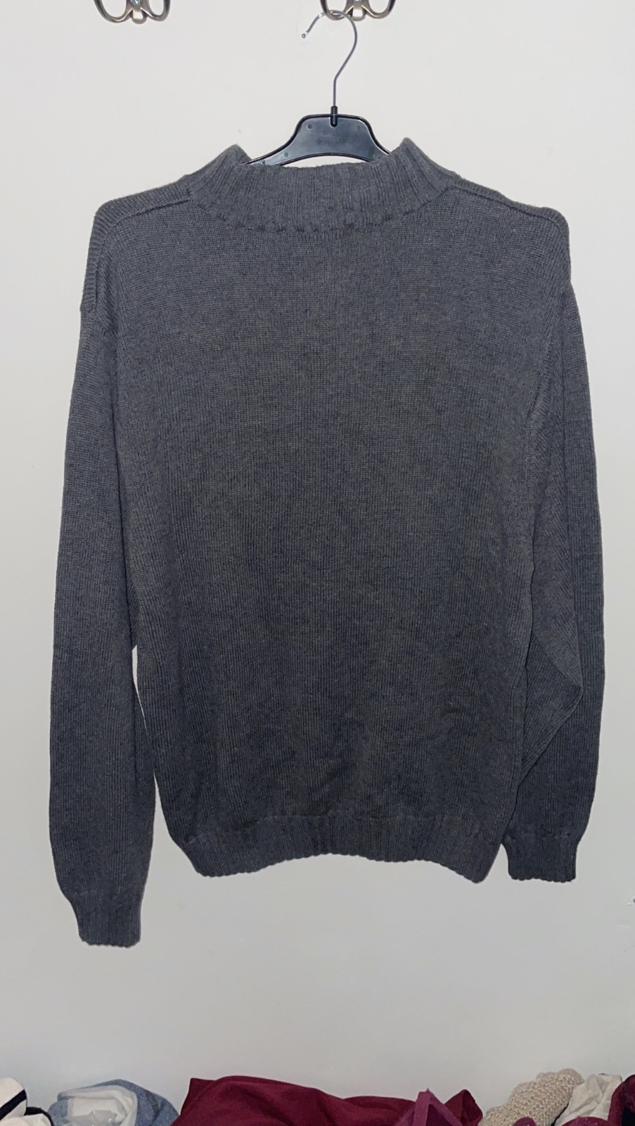 Pull à col boutonné Chaps en coton gris – Chaps – taille L 2