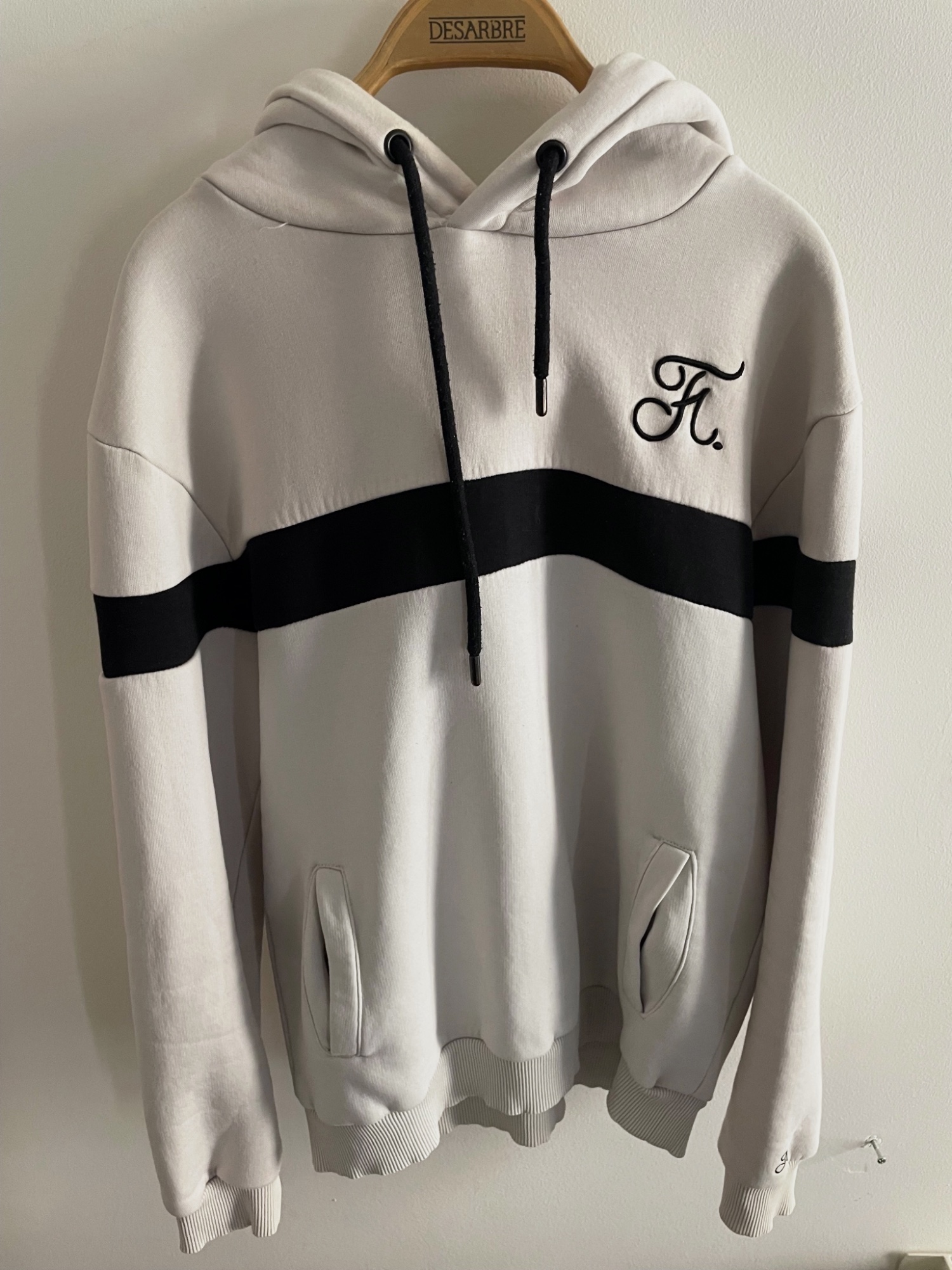 Sweat à capuche Final Club blanc et noir