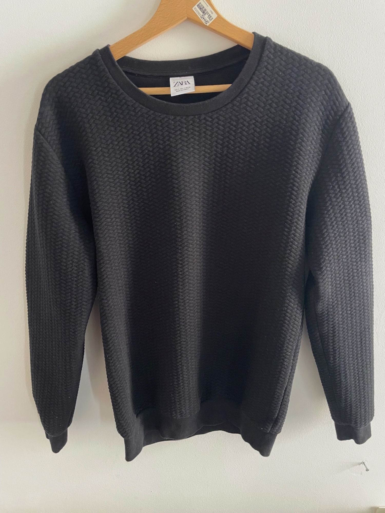 Sweat noir texturé Zara taille S