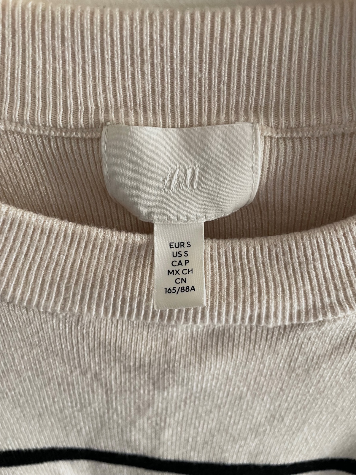 Pull marinière H&M noir et blanc – H&M – taille S 3