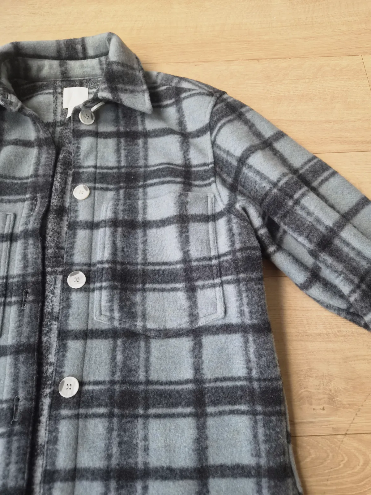 Surchemise à carreaux gris et noir – H&M – taille S 4