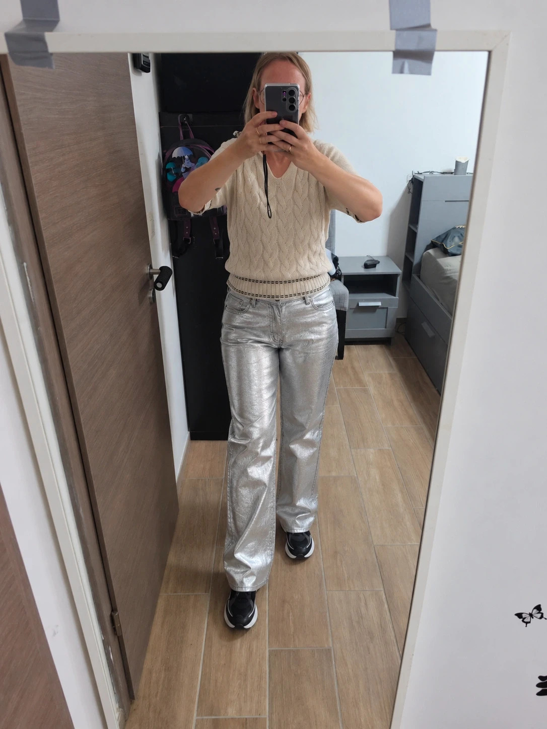 Jean métallisé argenté Scotch & Soda – Taille 31 – Neuf avec étiquettes
