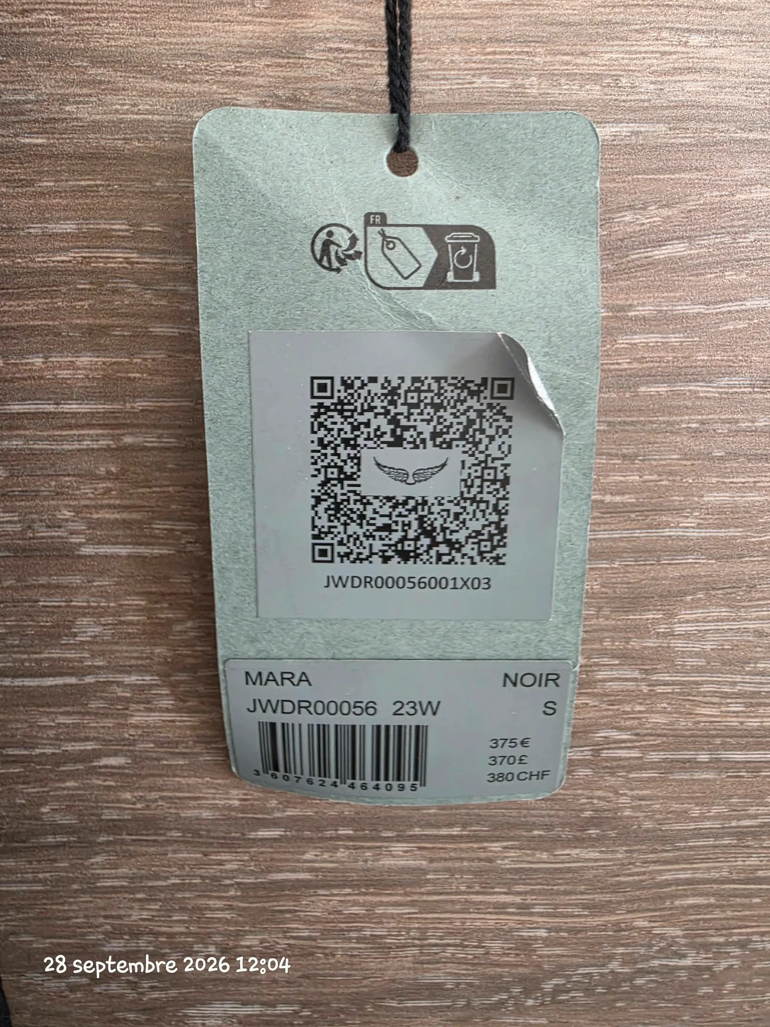 Robe courte drapée Zadig & Voltaire – Modèle MARA Noir (Taille S) – Zadig & Voltaire – taille S 3