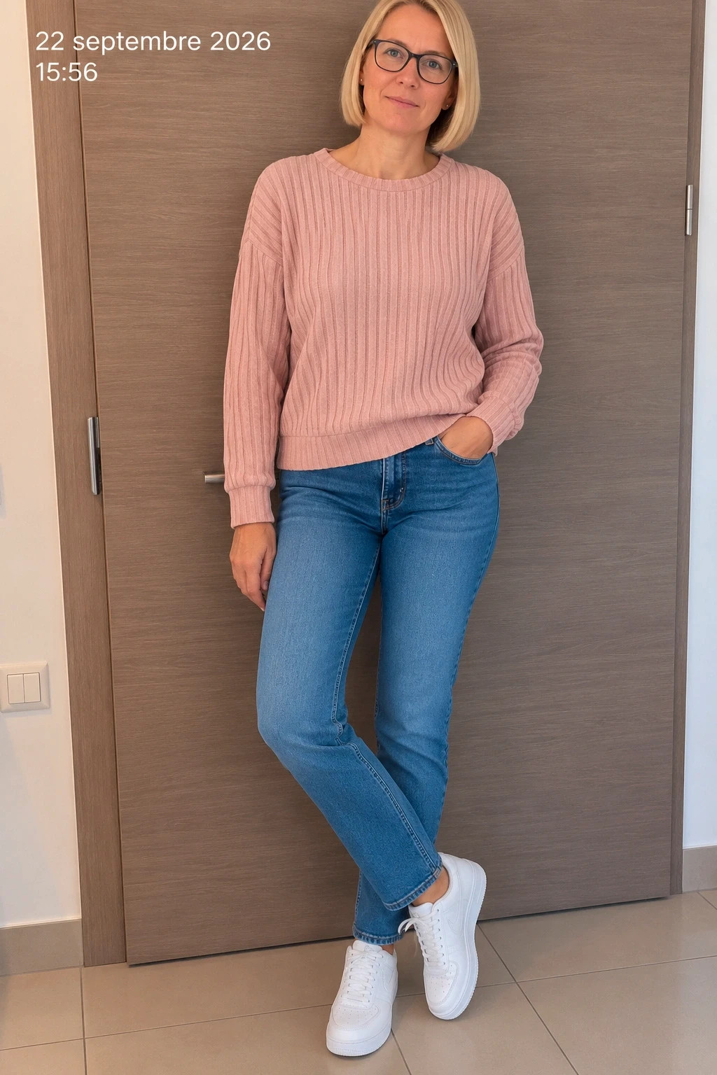 🌸 Pull Valege rose poudré côtelé – Taille L – Neuf avec étiquette – Valege – taille L / 40 / 12 3