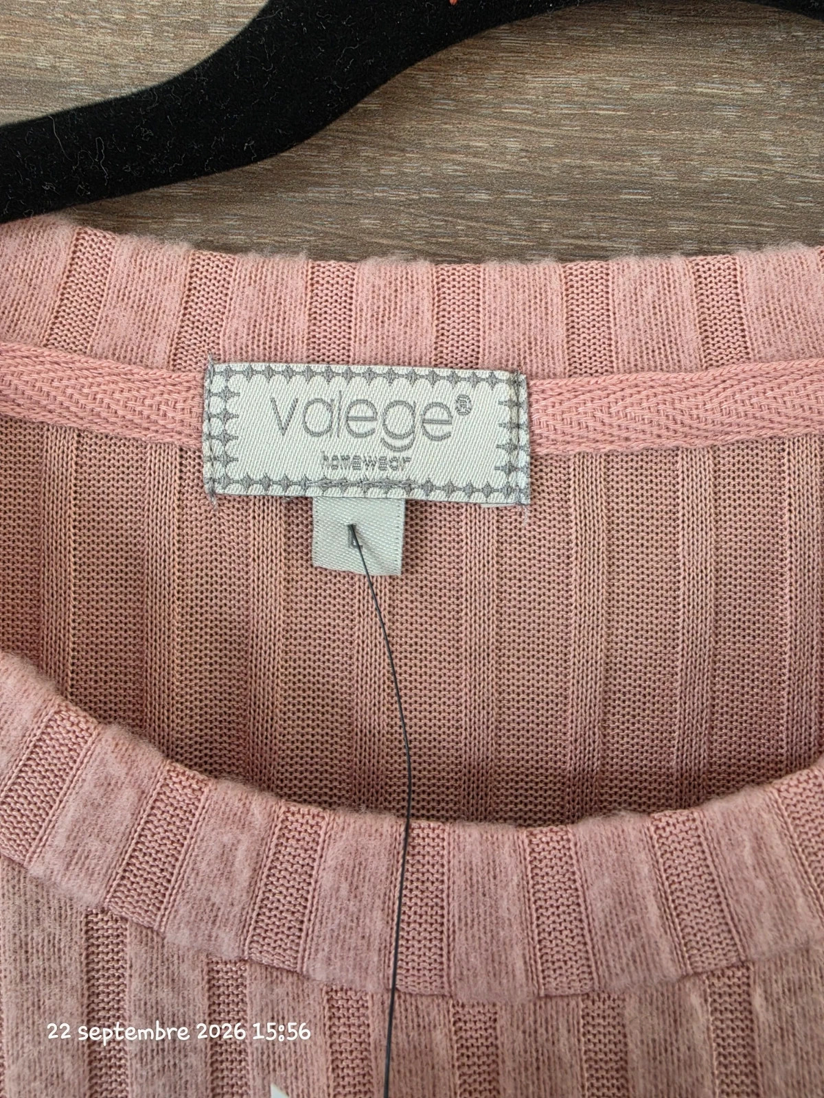 🌸 Pull Valege rose poudré côtelé – Taille L – Neuf avec étiquette – Valege – taille L / 40 / 12 4