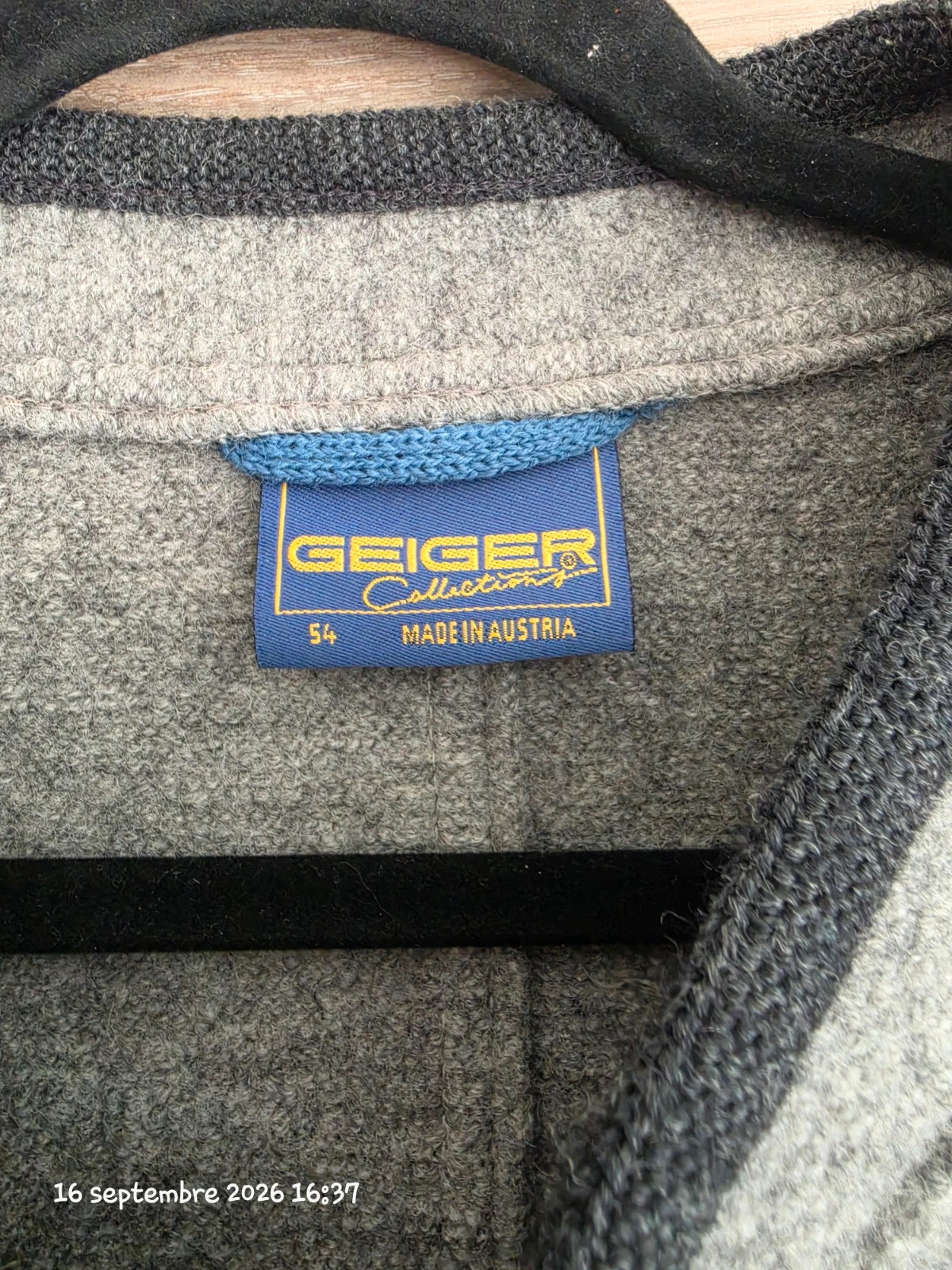 Veste tyrolienne, bavaroise traditionnelle homme en laine vierge Style Trachten – Geiger – taille 54 4