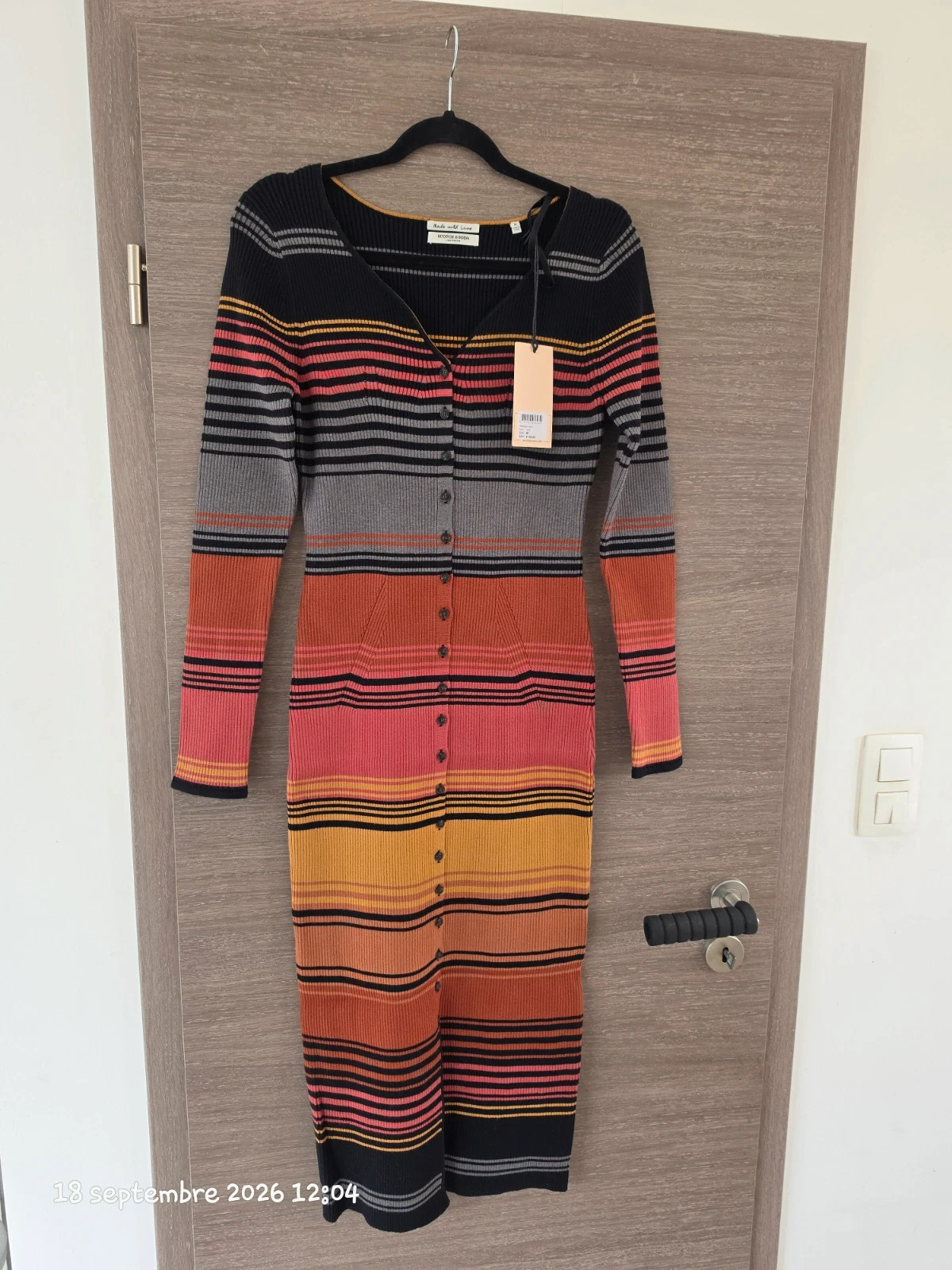 Robe longue en maille côtelée Scotch & Soda - Neuve avec étiquette - Taille M