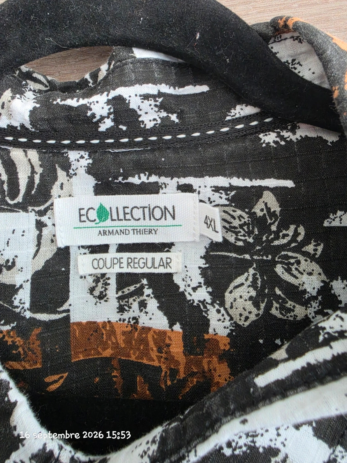 🌴 Chemise homme manches courtes imprimé graphique - Armand Thiery (Ecollection) - 4XL – Armand Thiery – taille 4XL 3