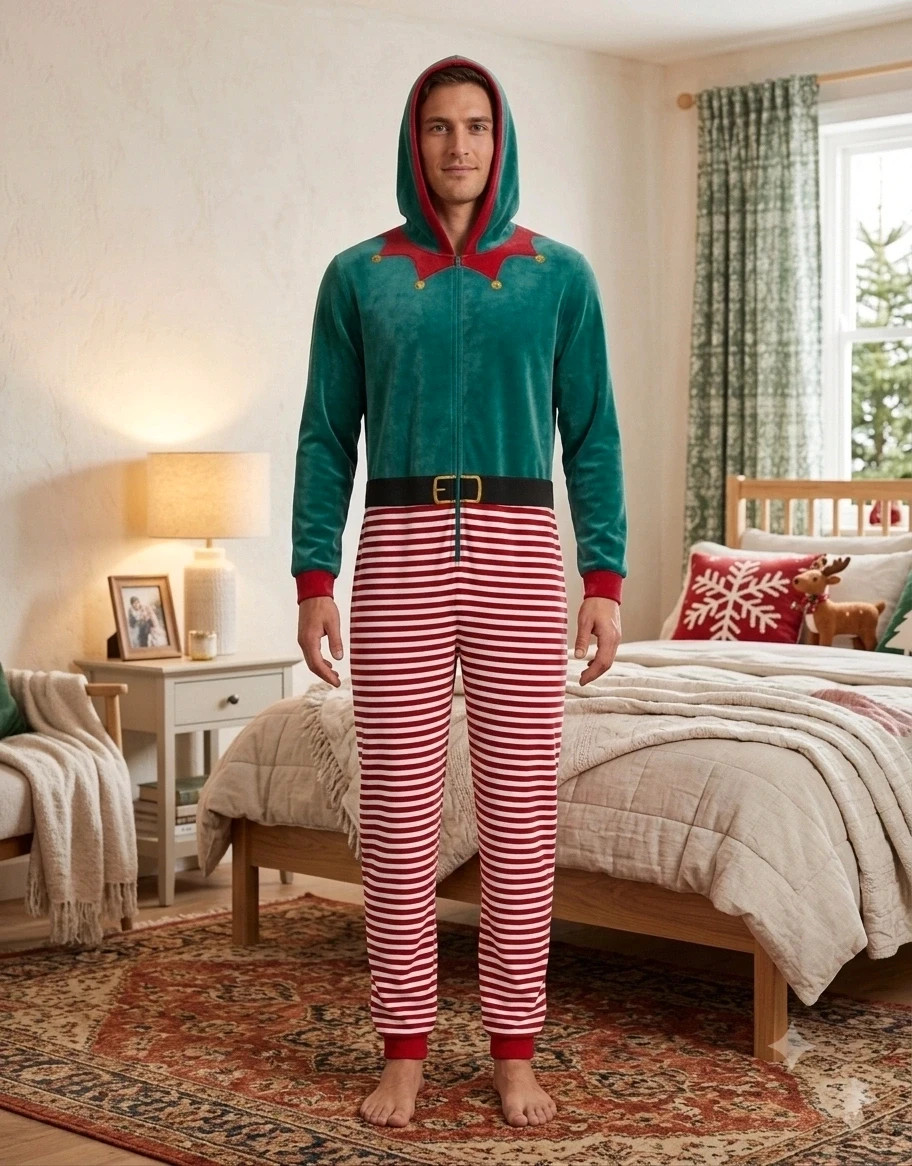 Combinaison polaire elfe de Noël