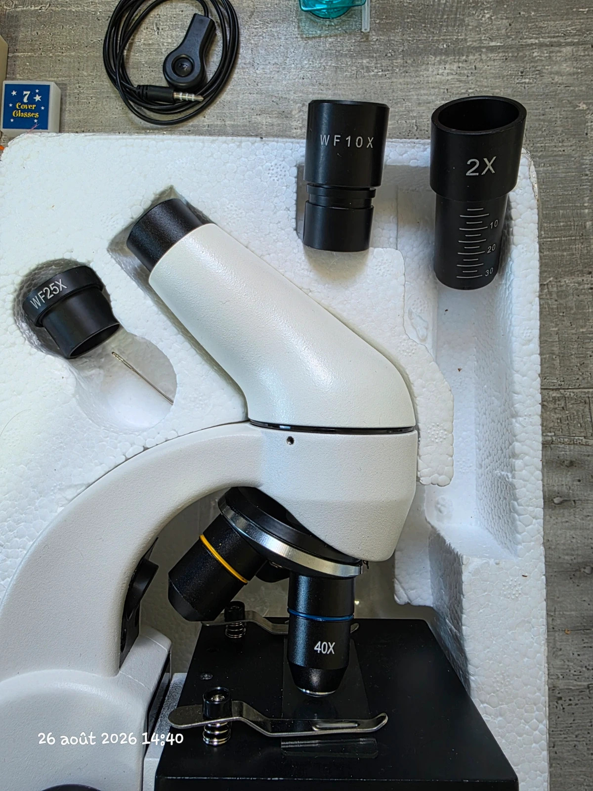 Microscope avec adaptateur smartphone