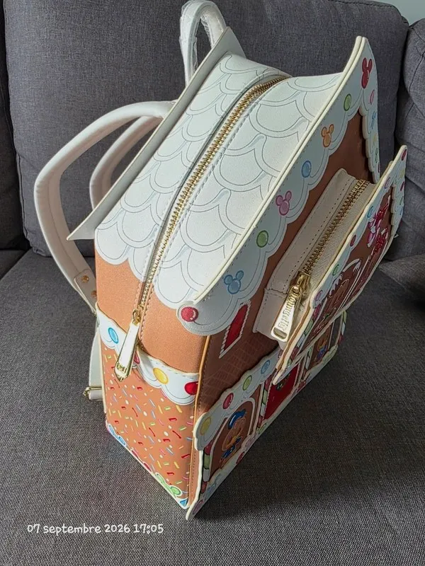 Sac à dos Disney Loungefly Gingerbread house -LA maison en pain d'épice – Loungefly – taille Taille unique 9