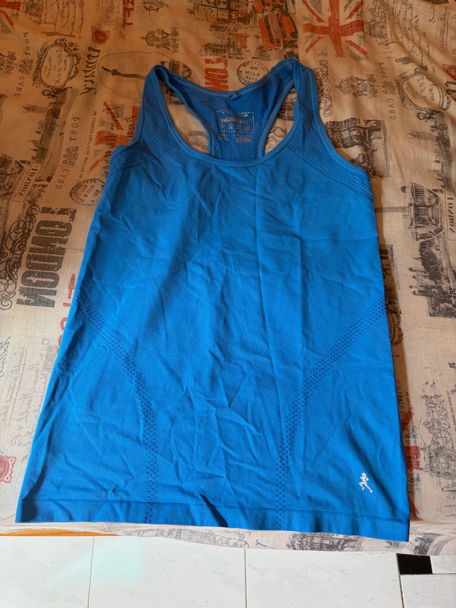 Camiseta de tirantes deportiva azul Atmosphere