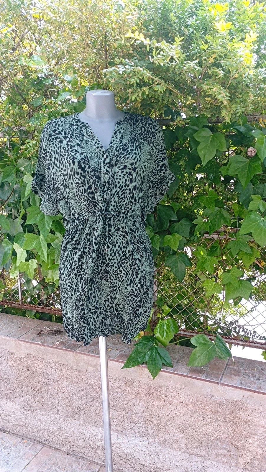 Vestido Camisero - Estampado Animal Verde 🌿