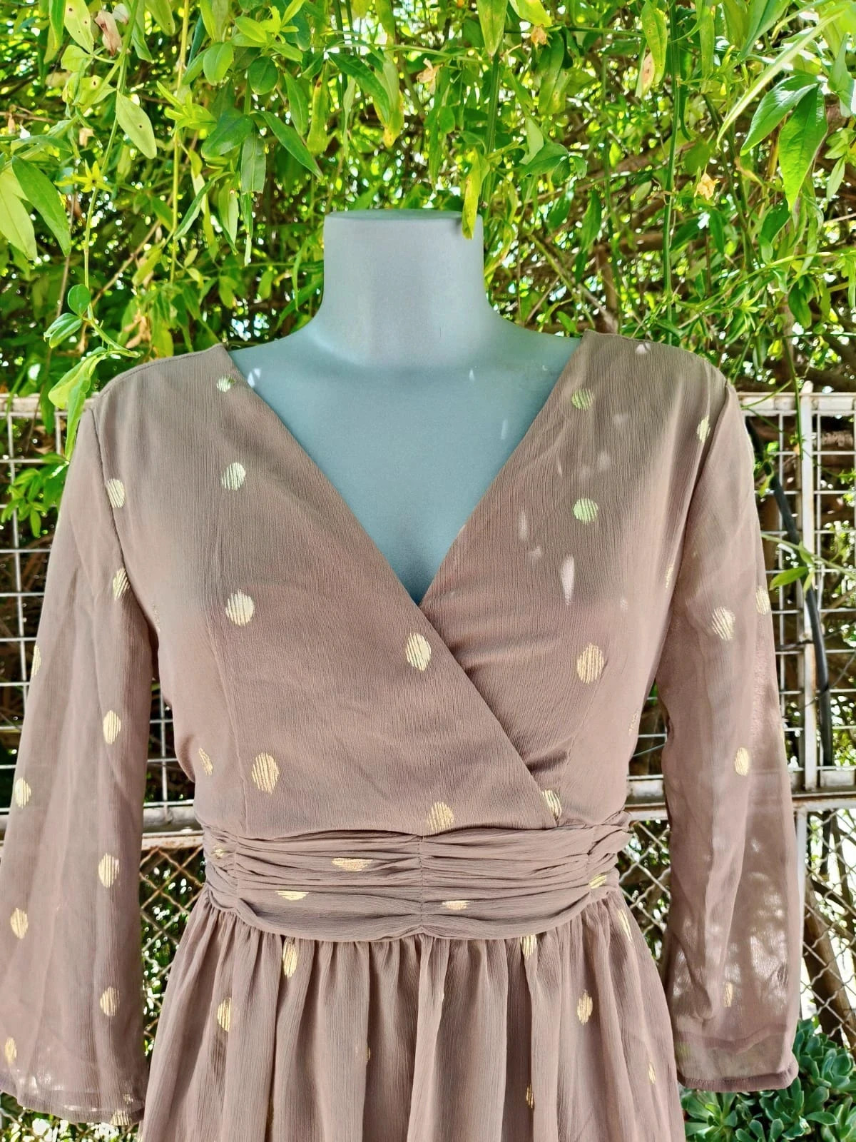 Vestido Midi Vero Moda - Lunares Dorado🌈 – Vero Moda – taille S / 36 / 8 4