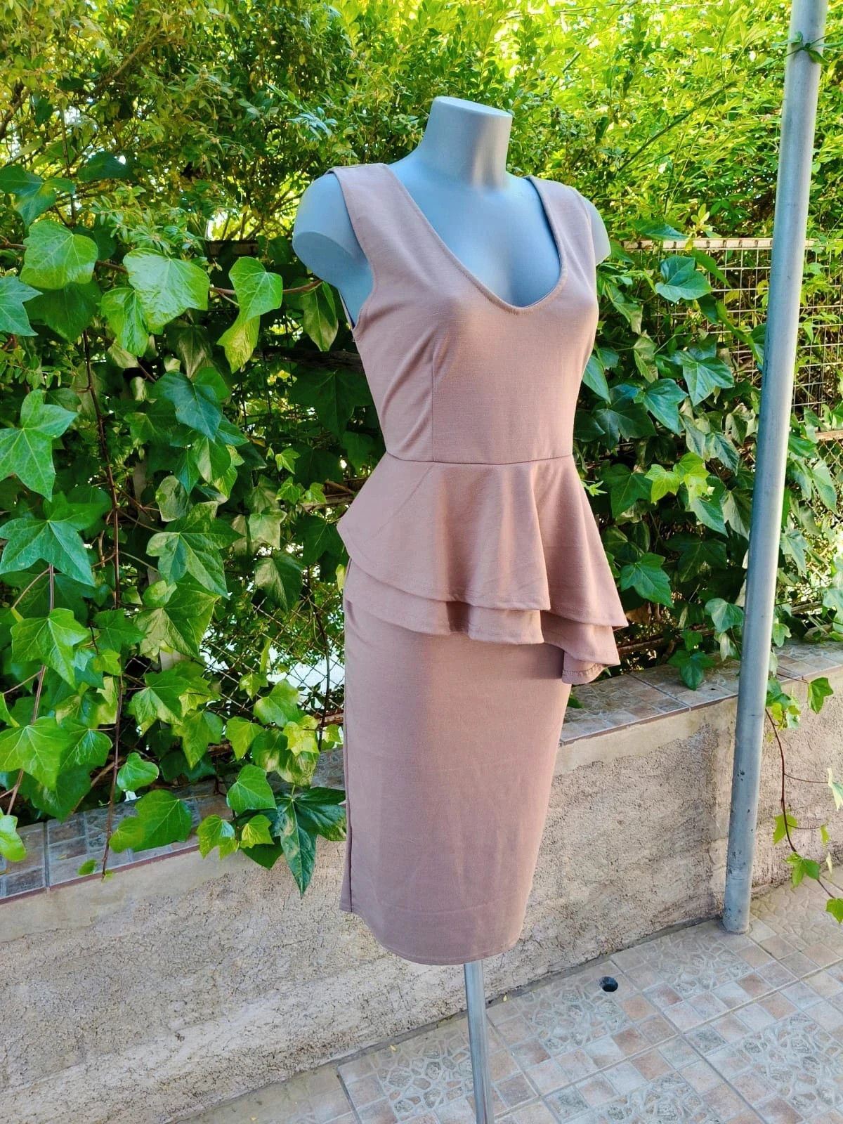 Vestido de Tubo con Volante Peplum – Elegante y Sofisticado 🌈 – Style – taille XL / 42 / 14 2