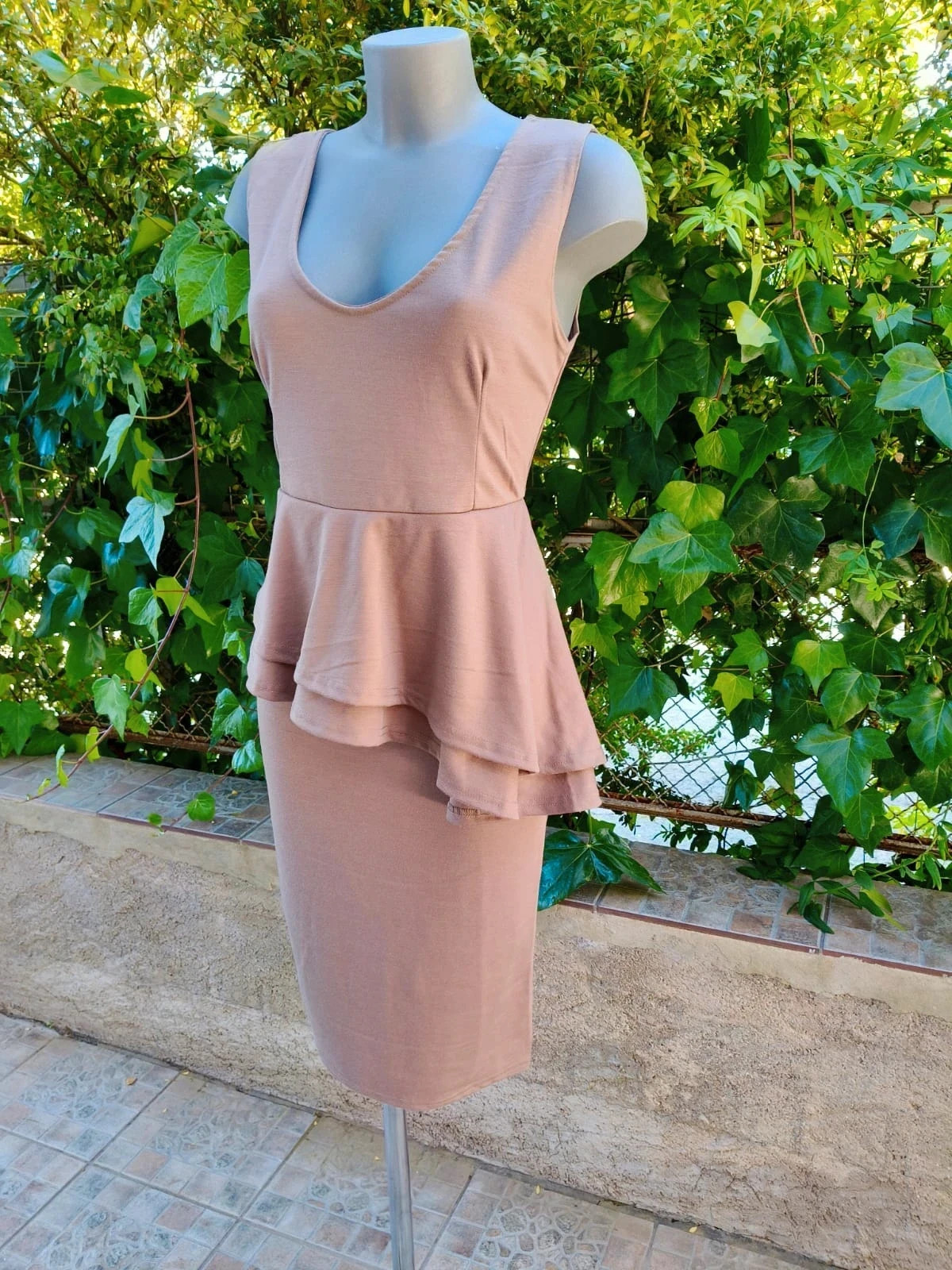 Vestido de Tubo con Volante Peplum – Elegante y Sofisticado 🌈 – Style – taille XL / 42 / 14 4