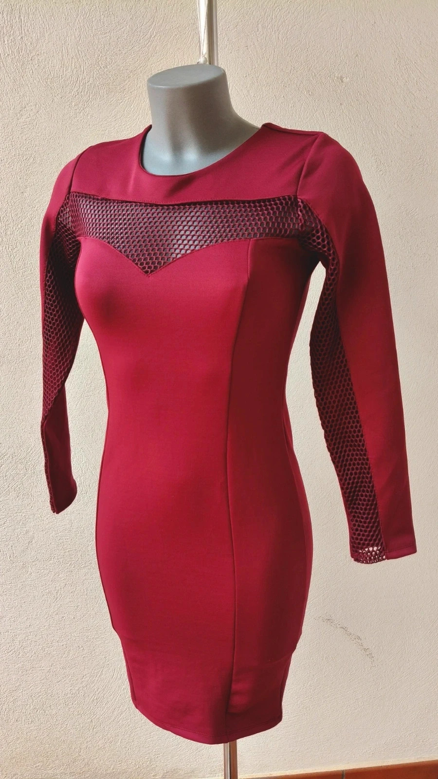 Vestido Ajustado Burdeos con Rejilla - Marca Gossip - Talla M/38 😍 – Gossip – taille M / 38 / 10 2
