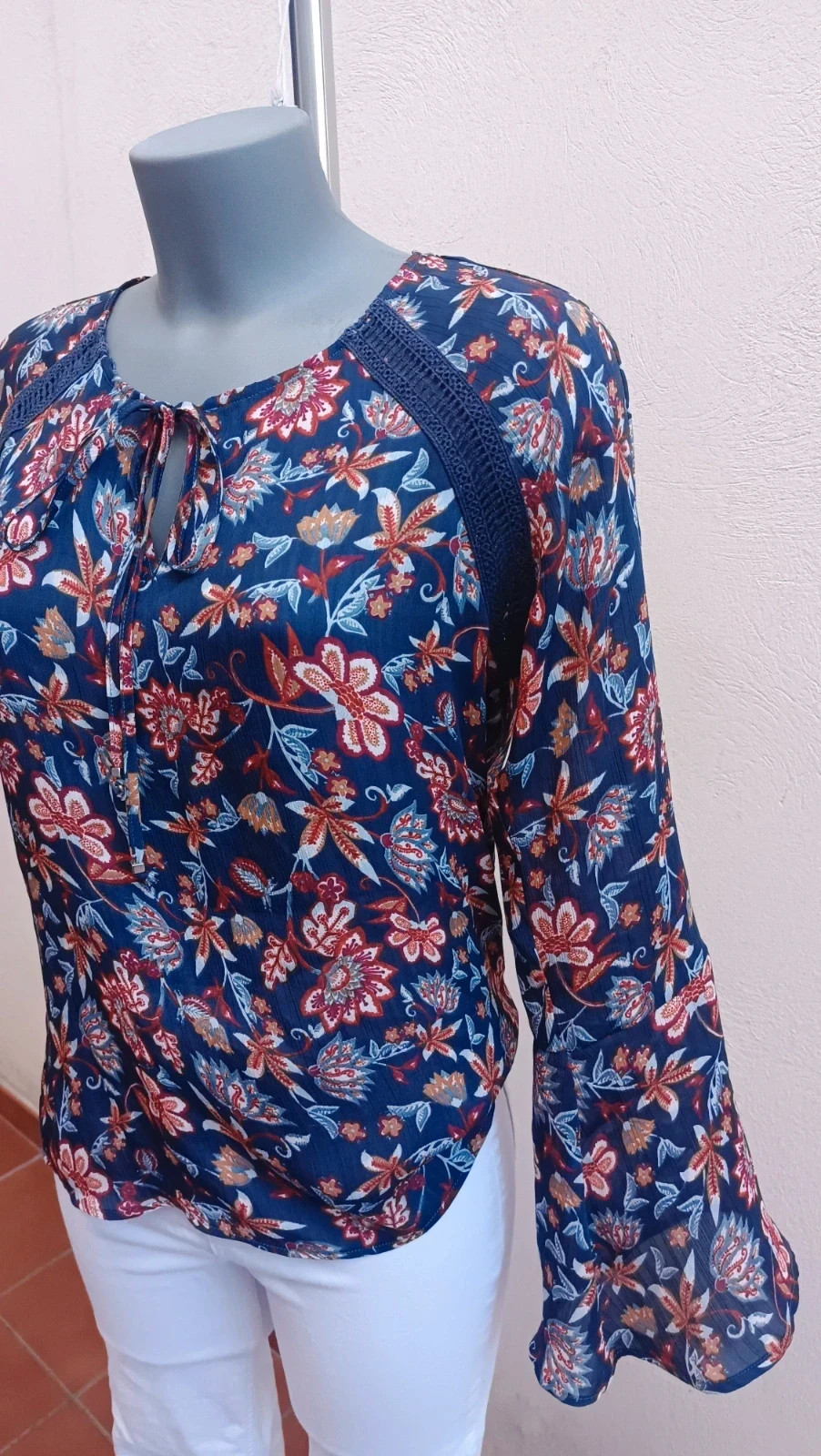 Blusa Boho Salsa - Estampado Floral y Mangas de Campana 🔔 – Salsa – taille M / 38 / 10 3