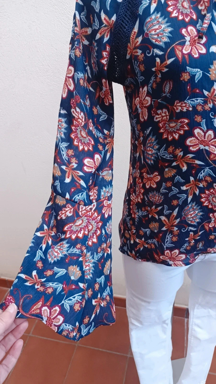 Blusa Boho Salsa - Estampado Floral y Mangas de Campana 🔔 – Salsa – taille M / 38 / 10 4