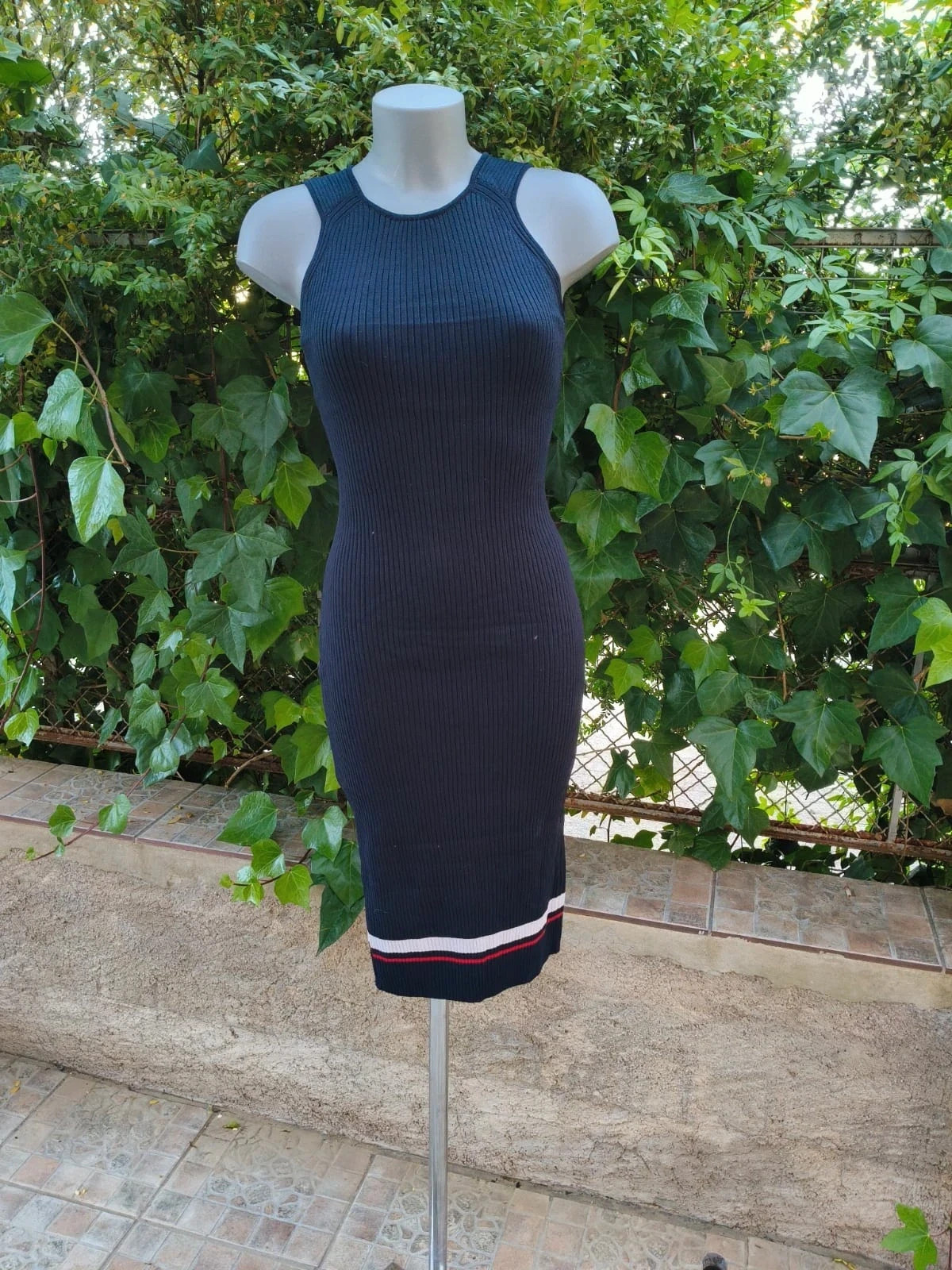 Vestido Midi de Punto Canalé - Mango Basics 🌈 – Mango – taille M / 38 / 10