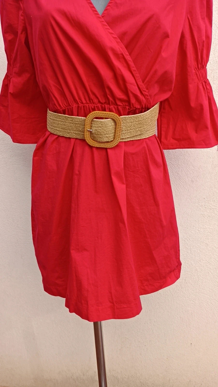 Vestido Rojo Cruzado - Estilo Boho Chic 🌈 – L&M – taille M / 38 / 10 5