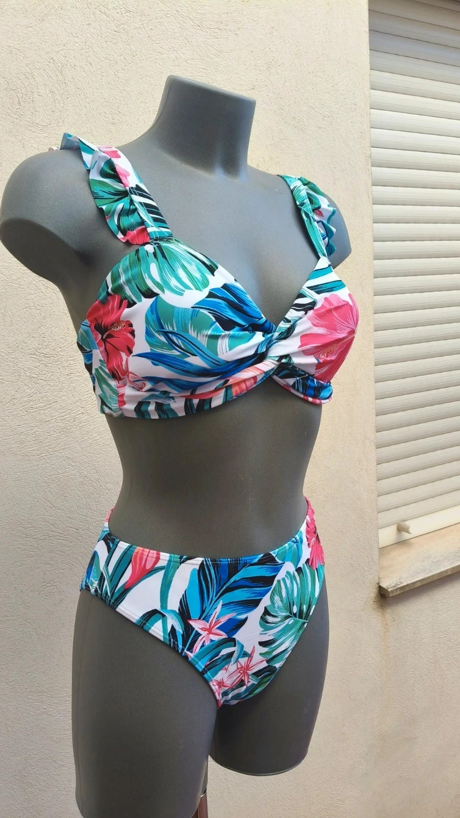 Bikini Tropical con Volantes - Talla M (Nuevo) 🌈 – Playa – taille M / 38 / 10 4