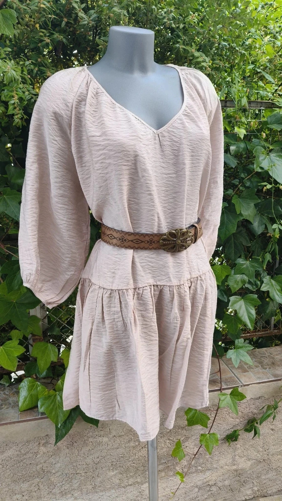 Vestido Boho H&M - Beige Rosado (Talla M) 🌈 – H&M – taille M / 38 / 10 2