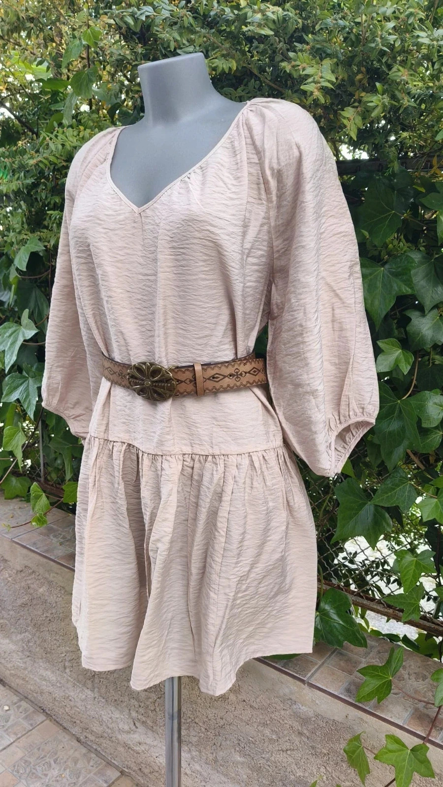 Vestido Boho H&M - Beige Rosado (Talla M) 🌈 – H&M – taille M / 38 / 10 3