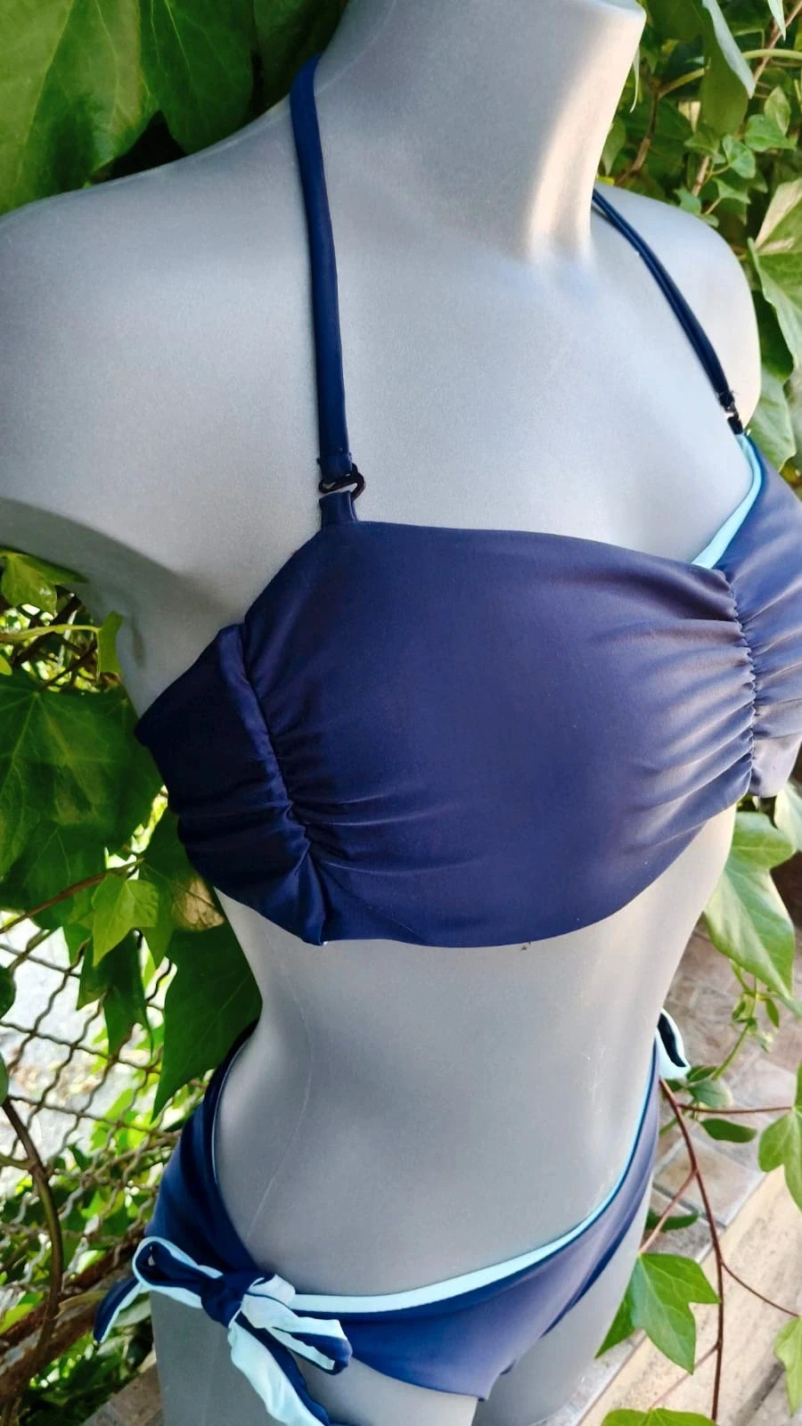 Bikini Reversible 2 en 1 - Azul Marino y Turquesa Claro 🌈 – Summer – taille M / 38 / 10 4