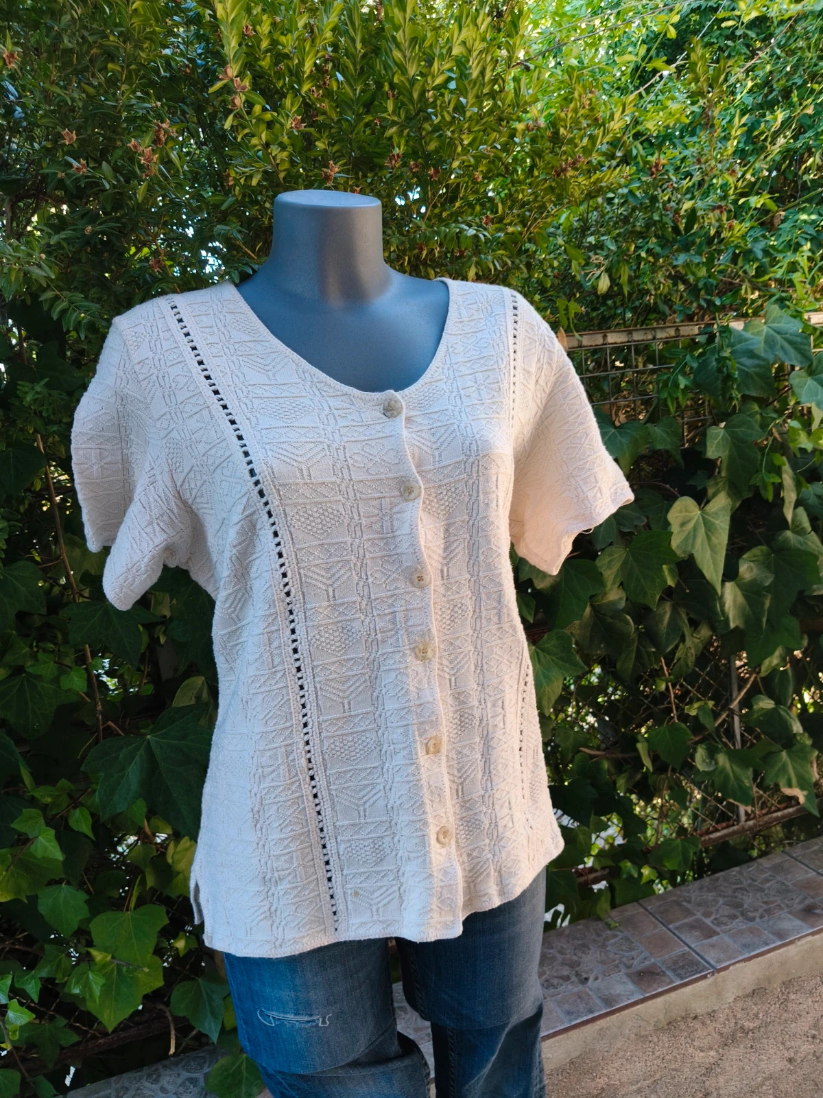 Cárdigan punto blanco de Chez Nous xl 🌈 – Chez nous – taille XL / 42 / 14 2