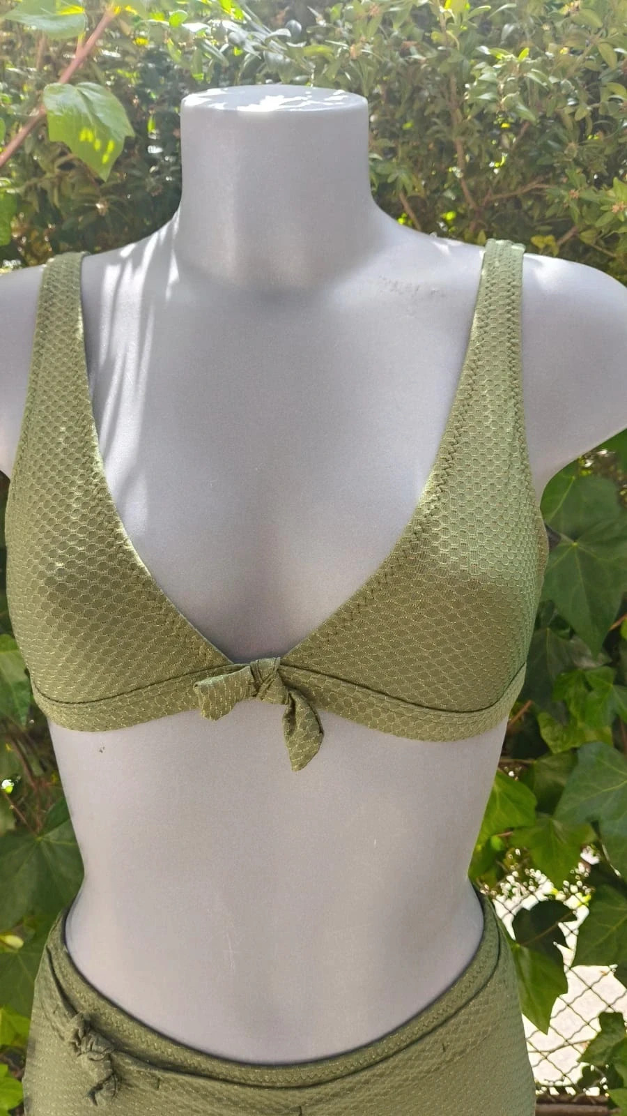 Bikini verde oliva texturizado - Talla XS – Summer – taille XS / 34 / 6 2