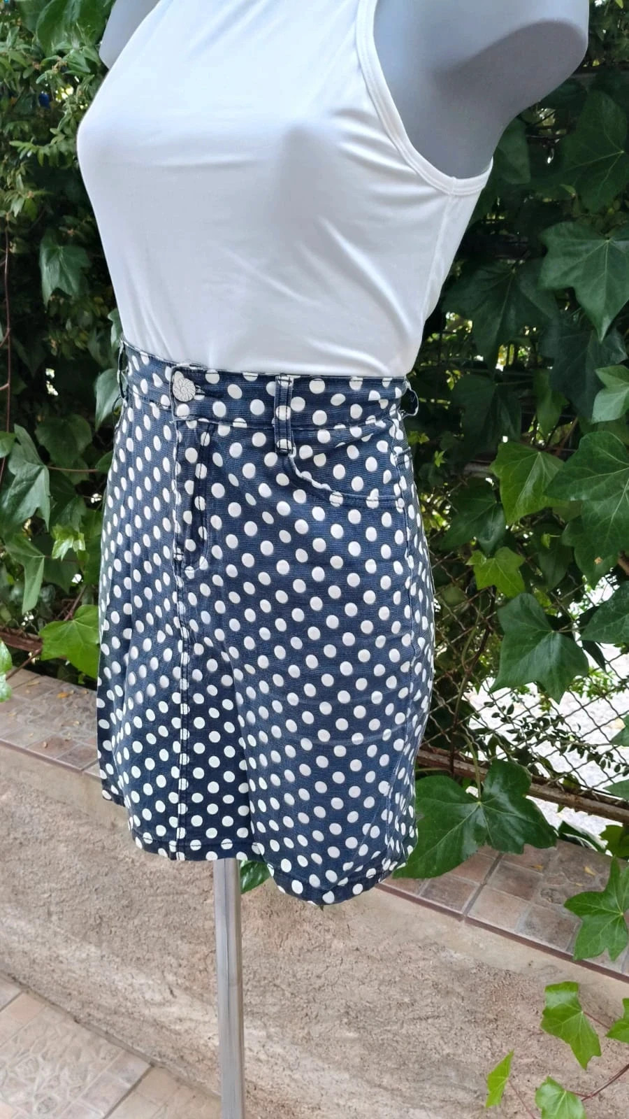 Falda Vaquera de Lunares Retro - Talla 38-40 - Estilo 50s/60s 🌈 – Vintage Boutique – taille M / 38 / 10 3
