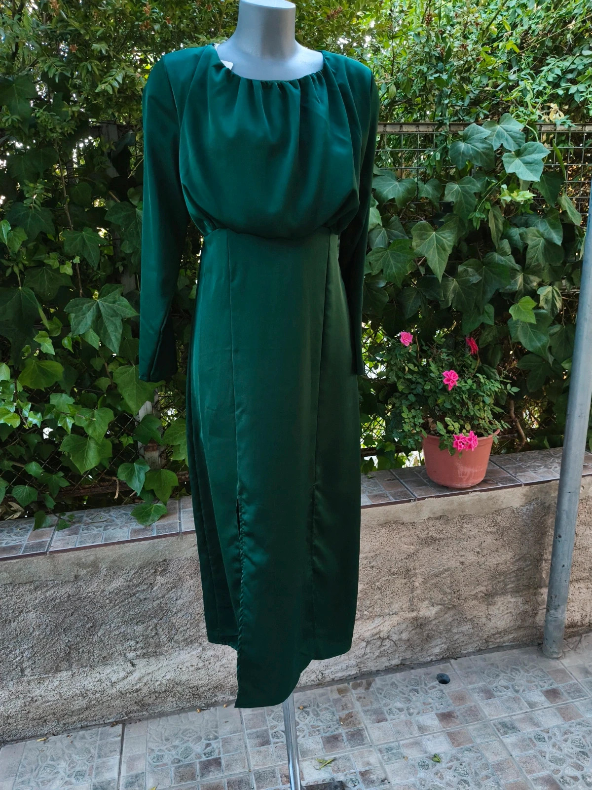 Vestido midi verde oscuro 🌈 – Sazalaxa – taille S / 36 / 8 3
