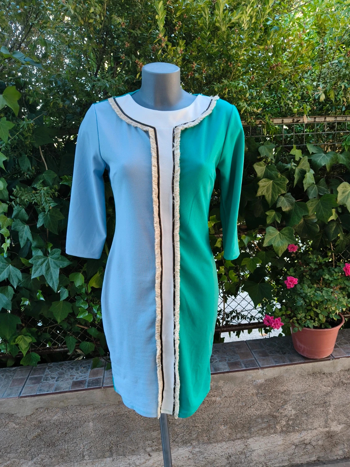 Vestido bicolor azul y verde 💚 – Sazalaxa – taille S / 36 / 8 2