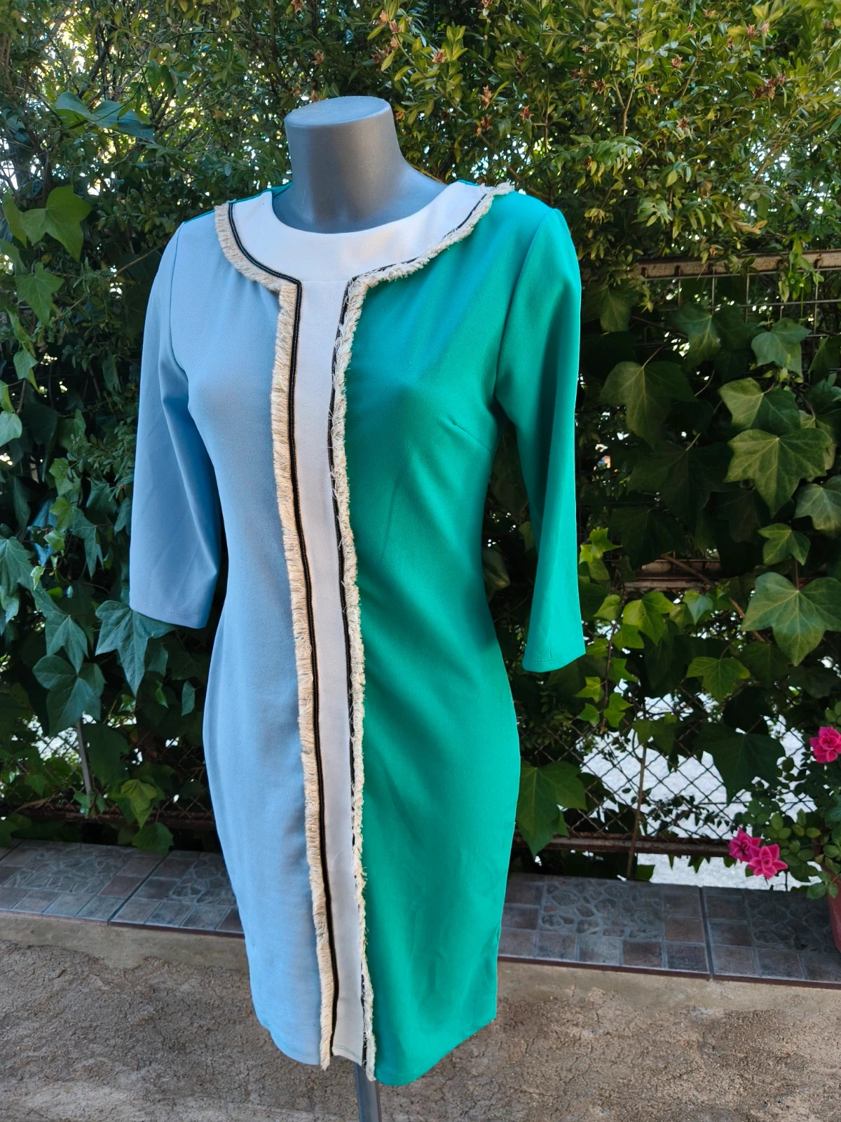 Vestido bicolor azul y verde 💚 – Sazalaxa – taille S / 36 / 8 3