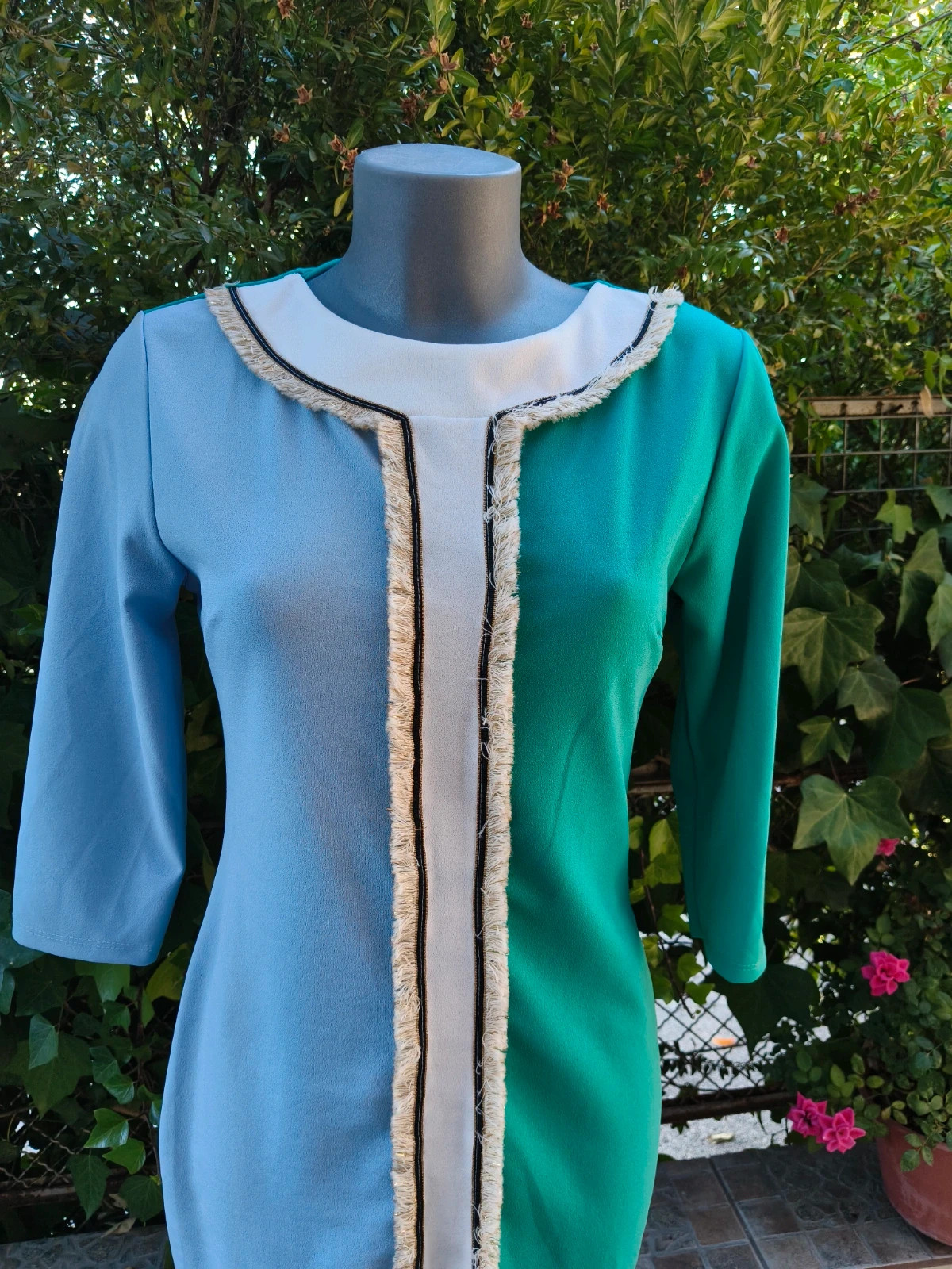 Vestido bicolor azul y verde 💚 – Sazalaxa – taille S / 36 / 8 4