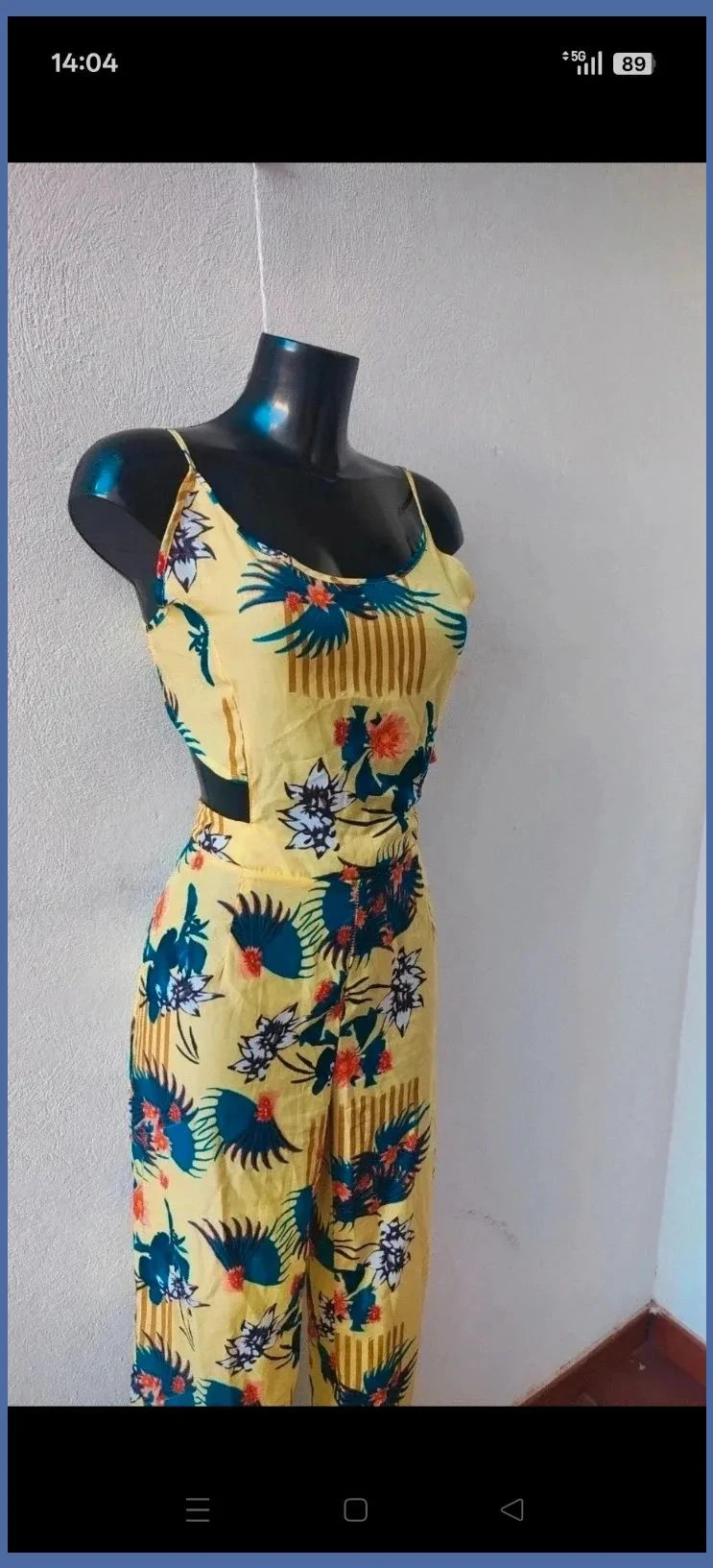 Mono largo floral amarillo 🌈 – Tropical – taille S / 36 / 8 5