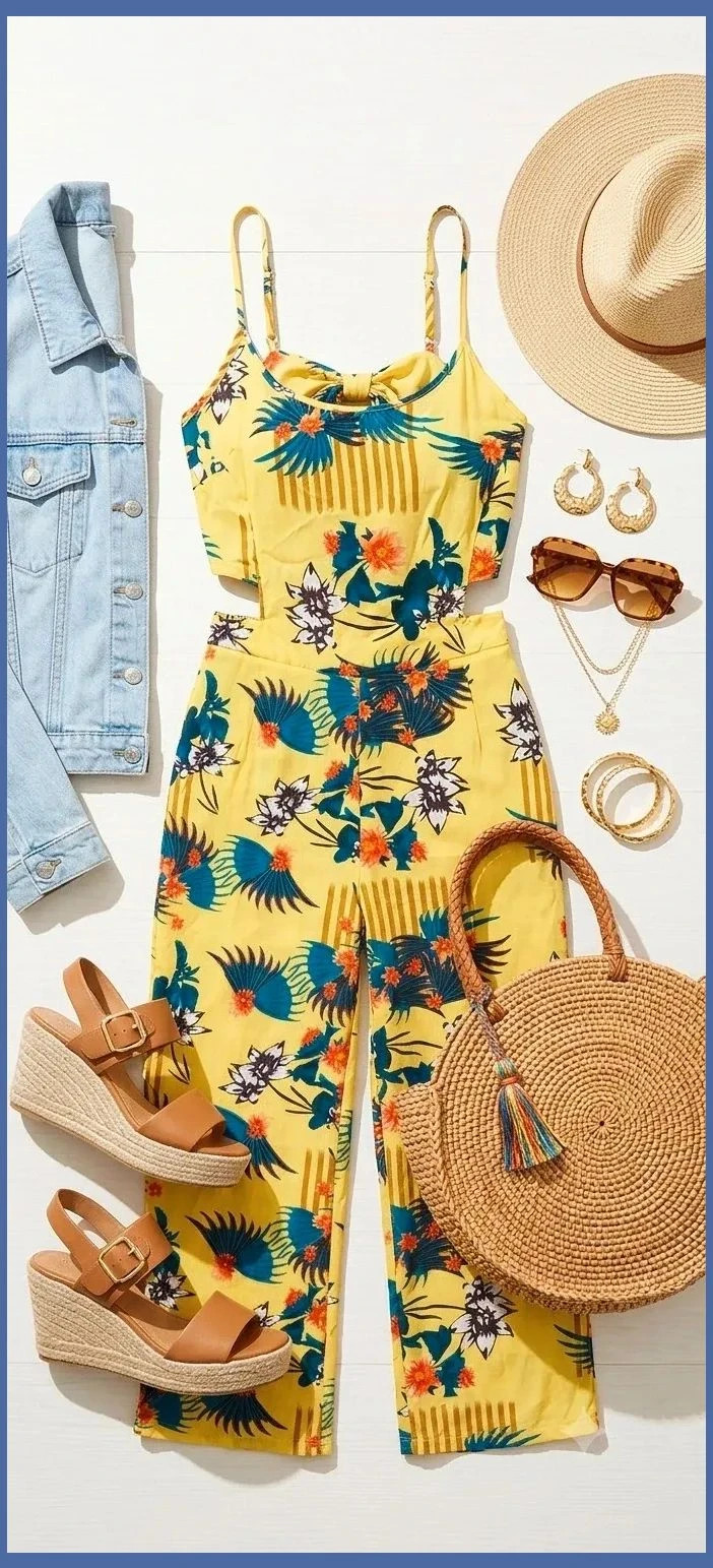 Mono largo floral amarillo 🌈