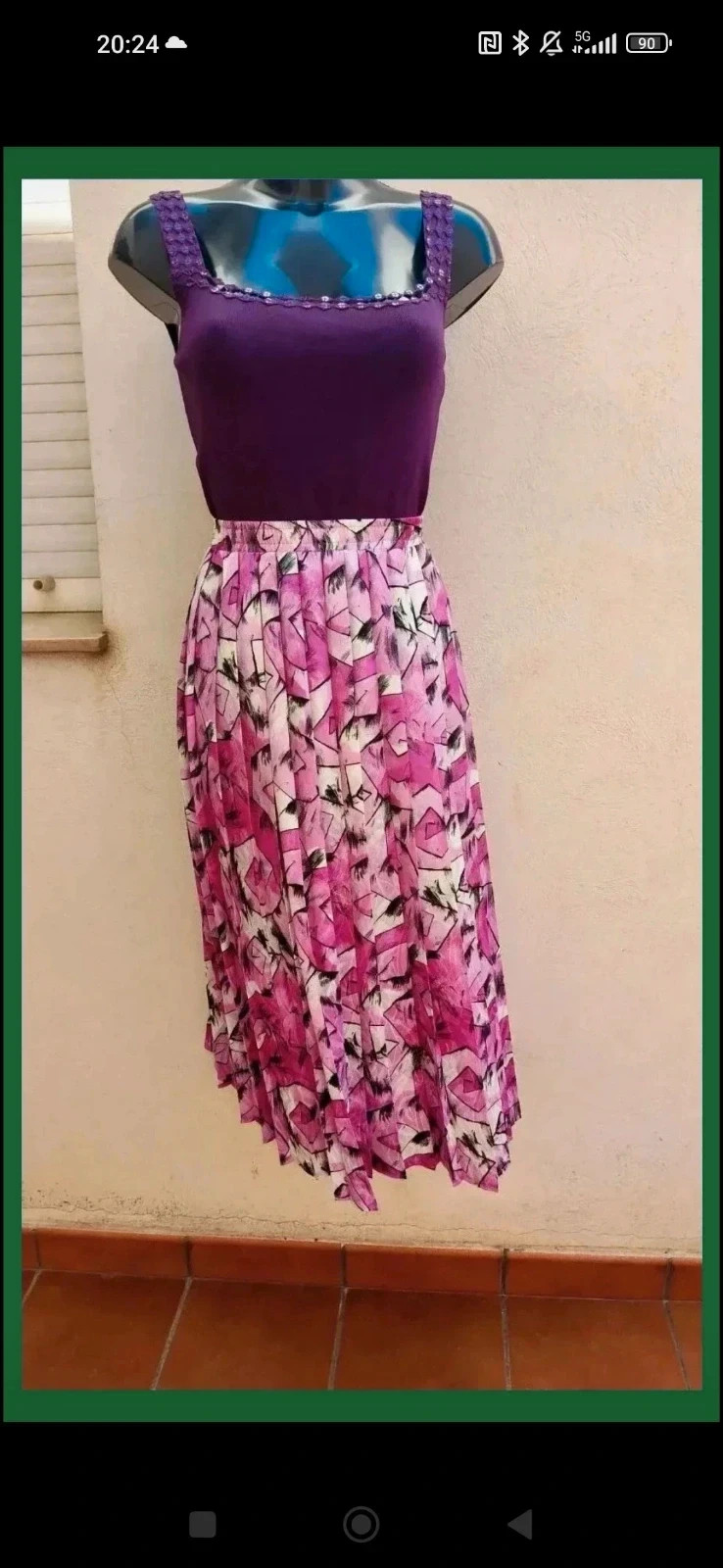 Falda MIDI plisada – Hermann Lange – taille L / 40 / 12 2